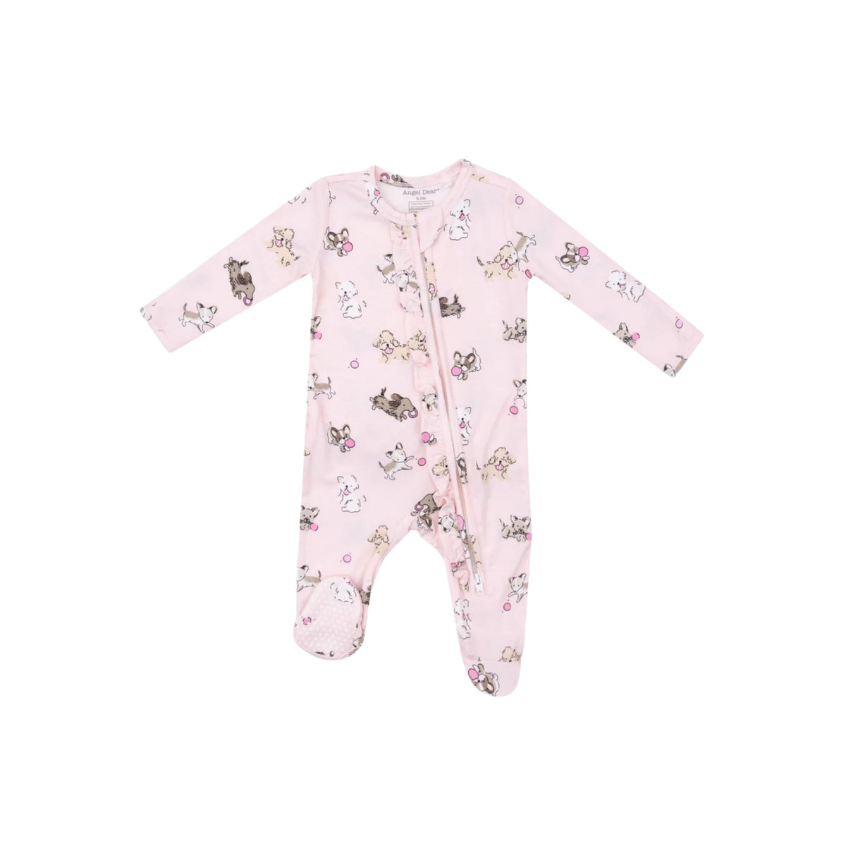 Fluffy Puppies 2-Way Ruffle Zipper Footie