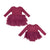 Burgundy Rose Bud Ribbed Tutu Tulle Dress