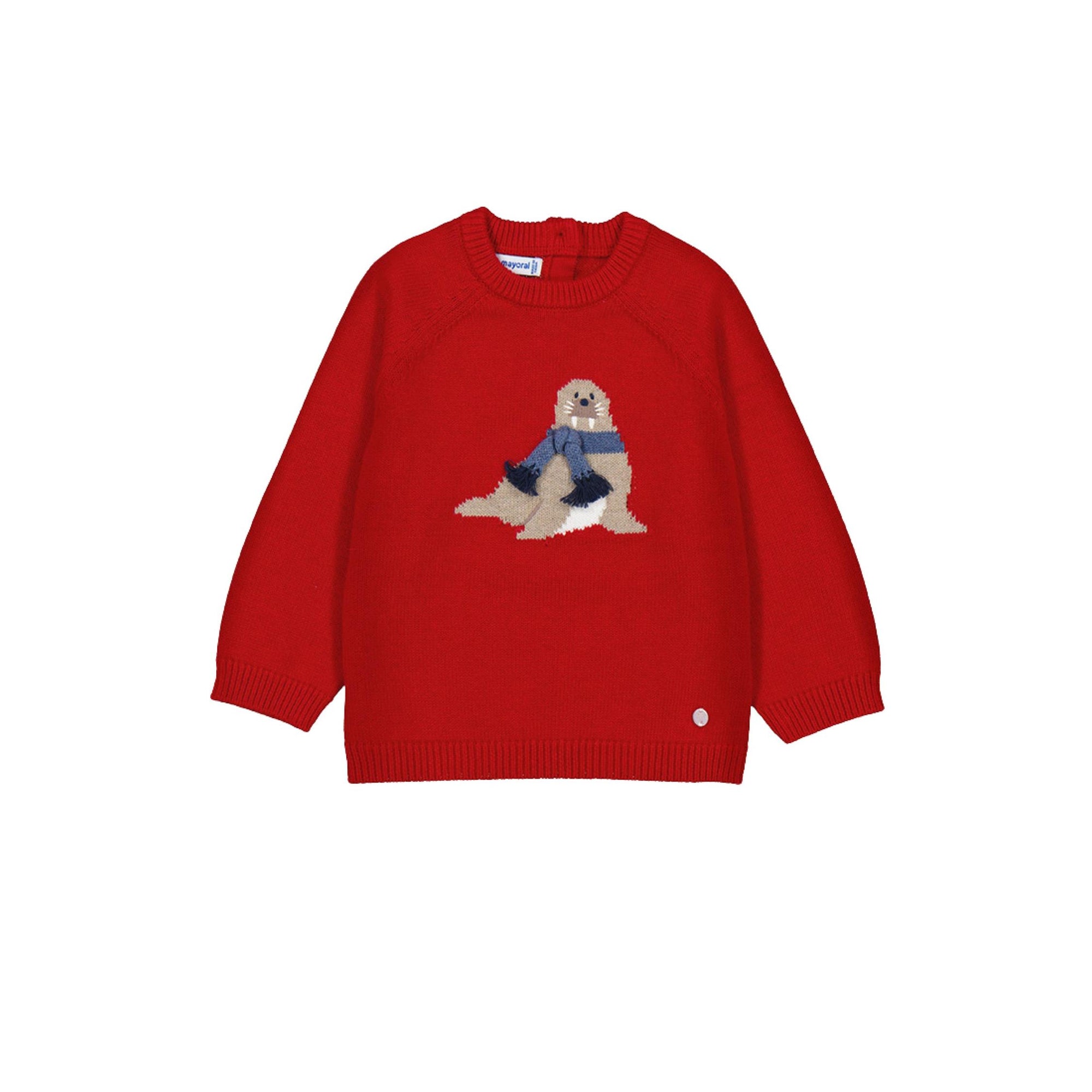 Red Seal Motif Sweater