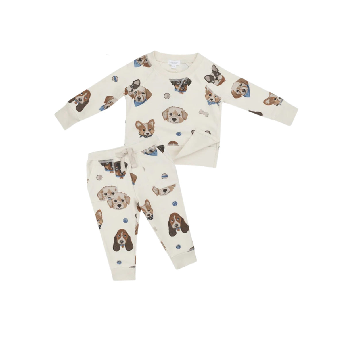 Vintage Puppy Raglan Sweatshirt &amp; Jogger Set