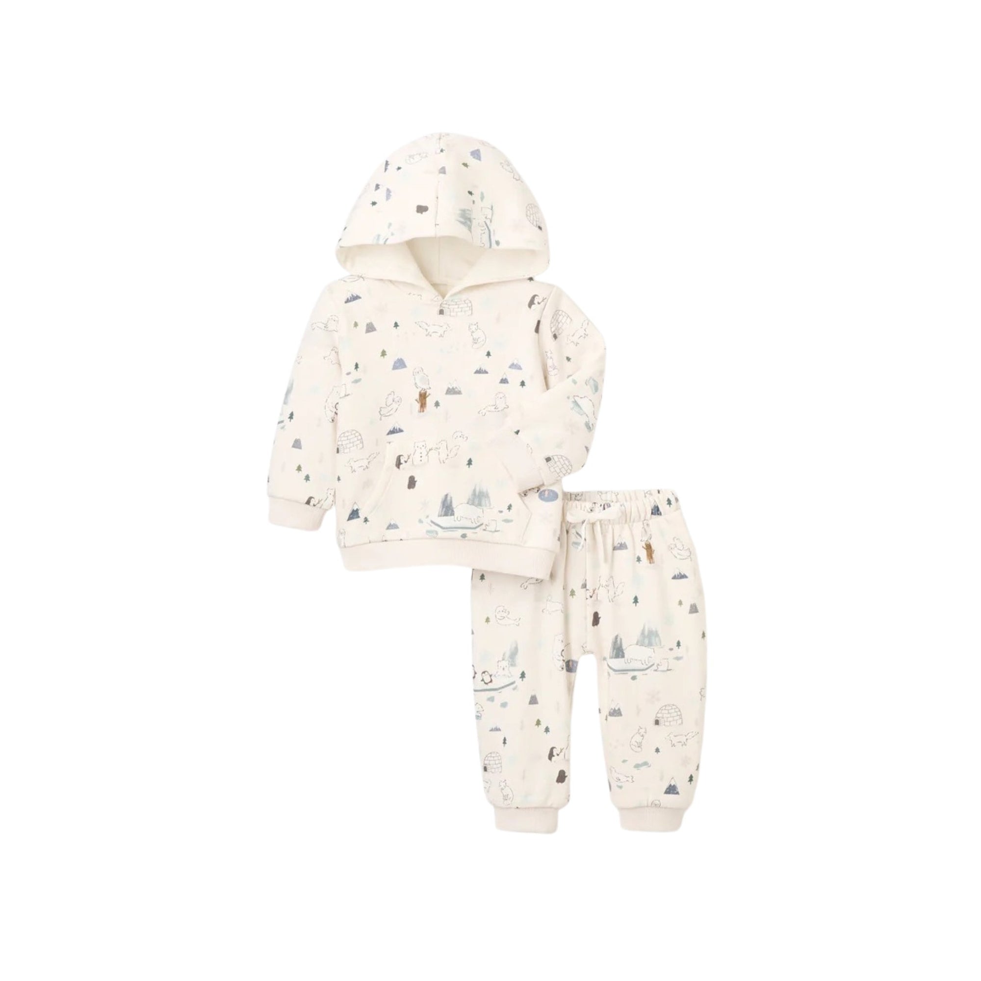 Enchanted Snow Globe Fleece Hoodie & Jogger Baby Set