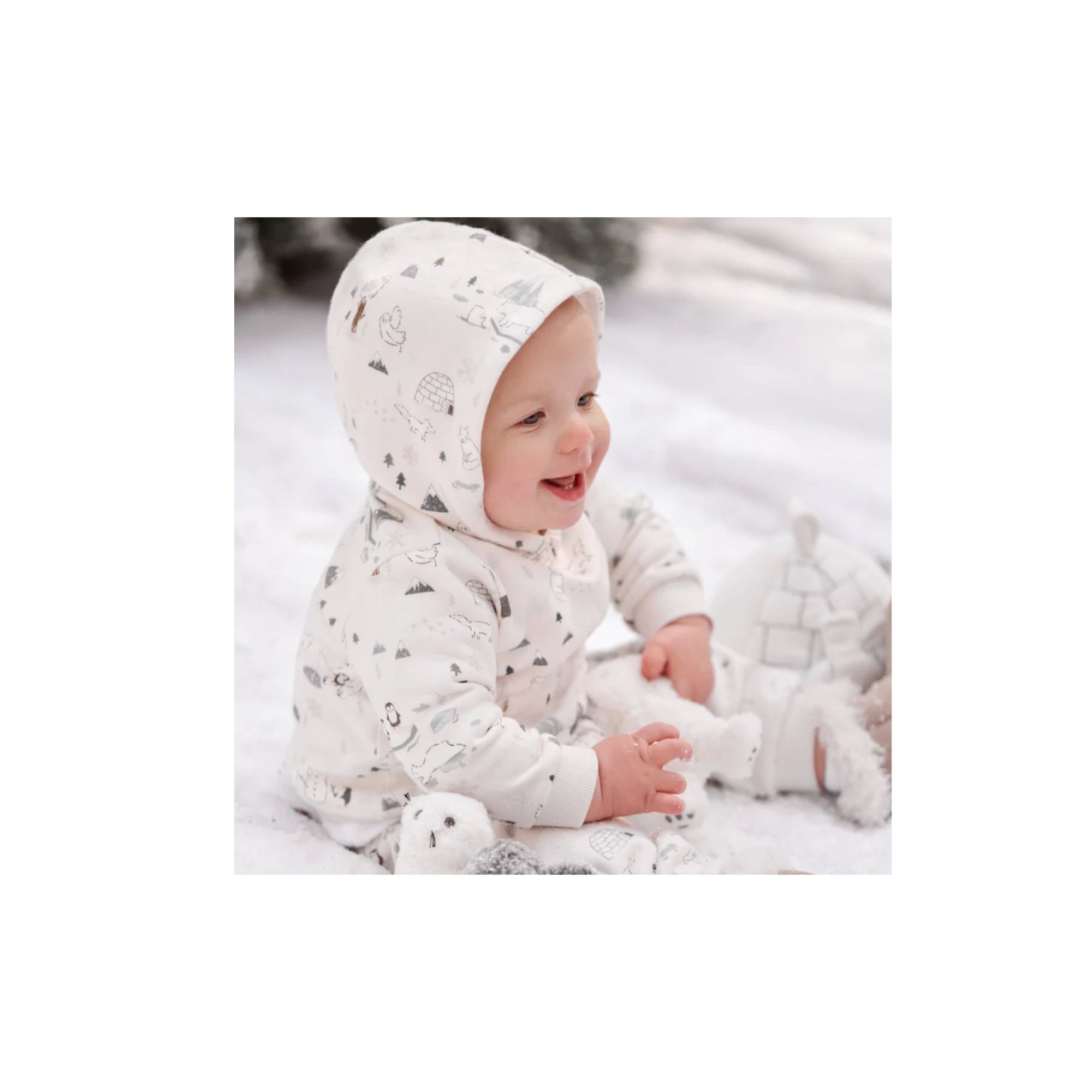 Enchanted Snow Globe Fleece Hoodie & Jogger Baby Set