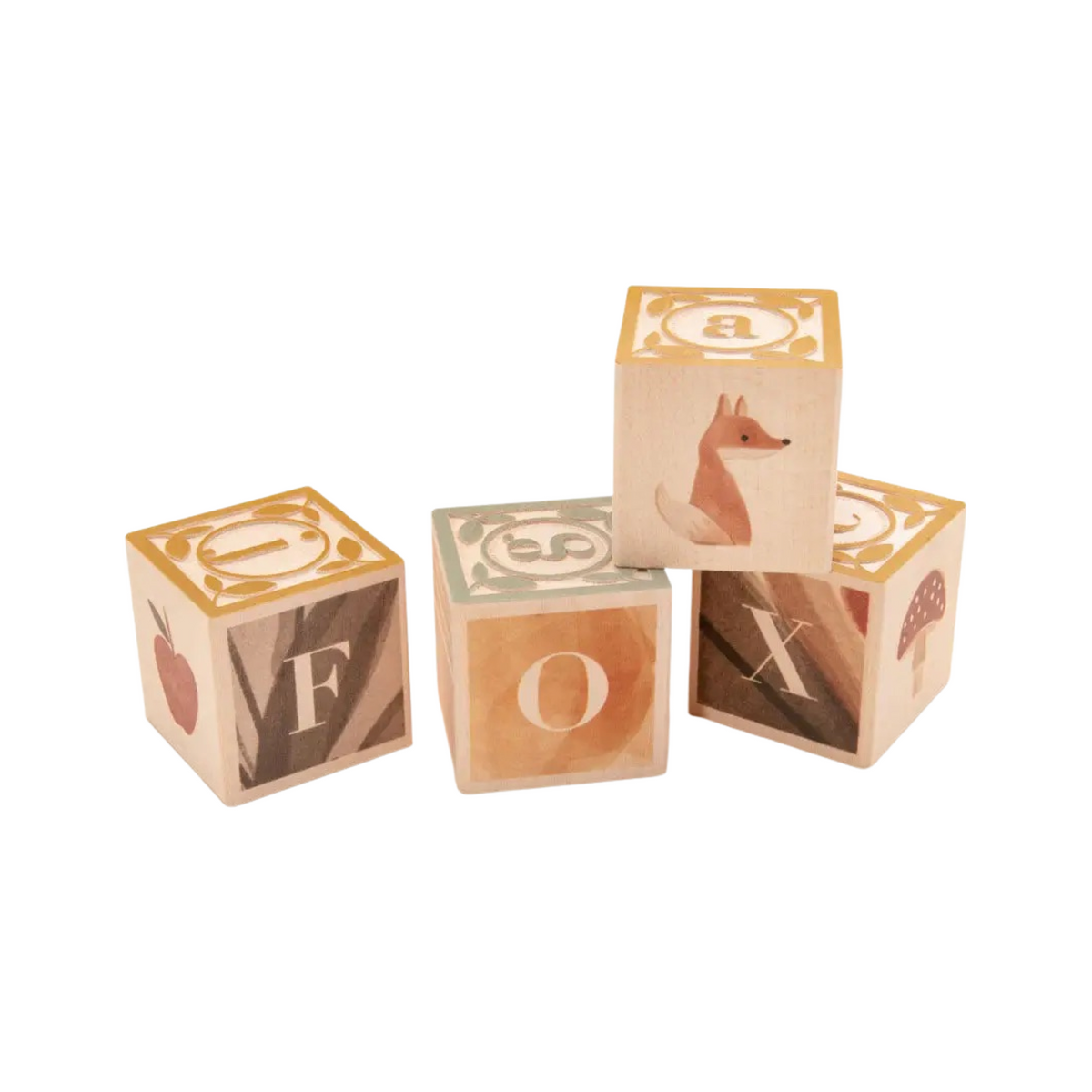 Watercolor ABC Wooden Blocks