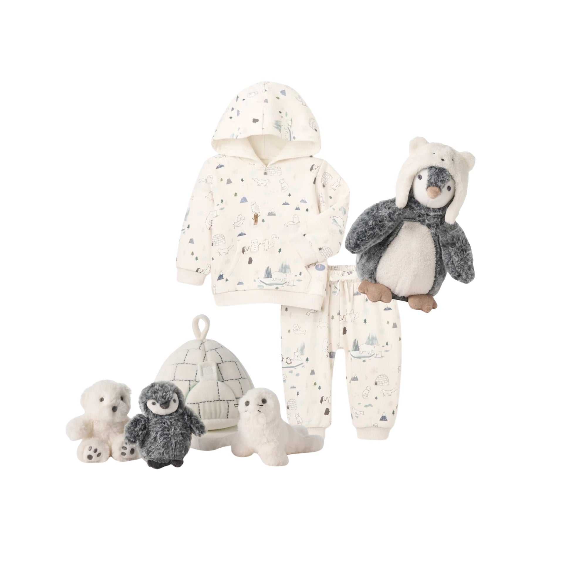 Enchanted Snow Globe Fleece Hoodie & Jogger Baby Set