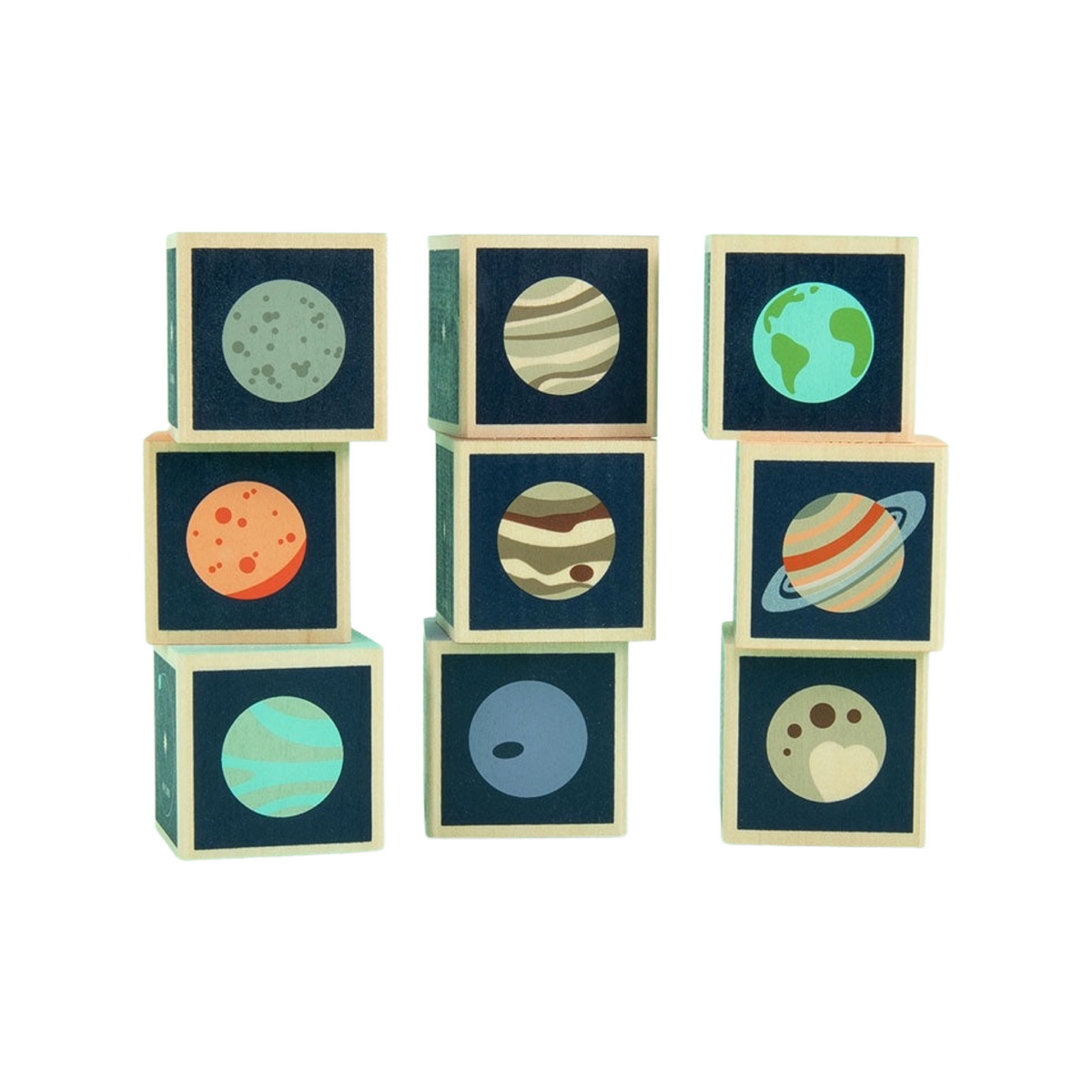 Planet Wooden Blocks