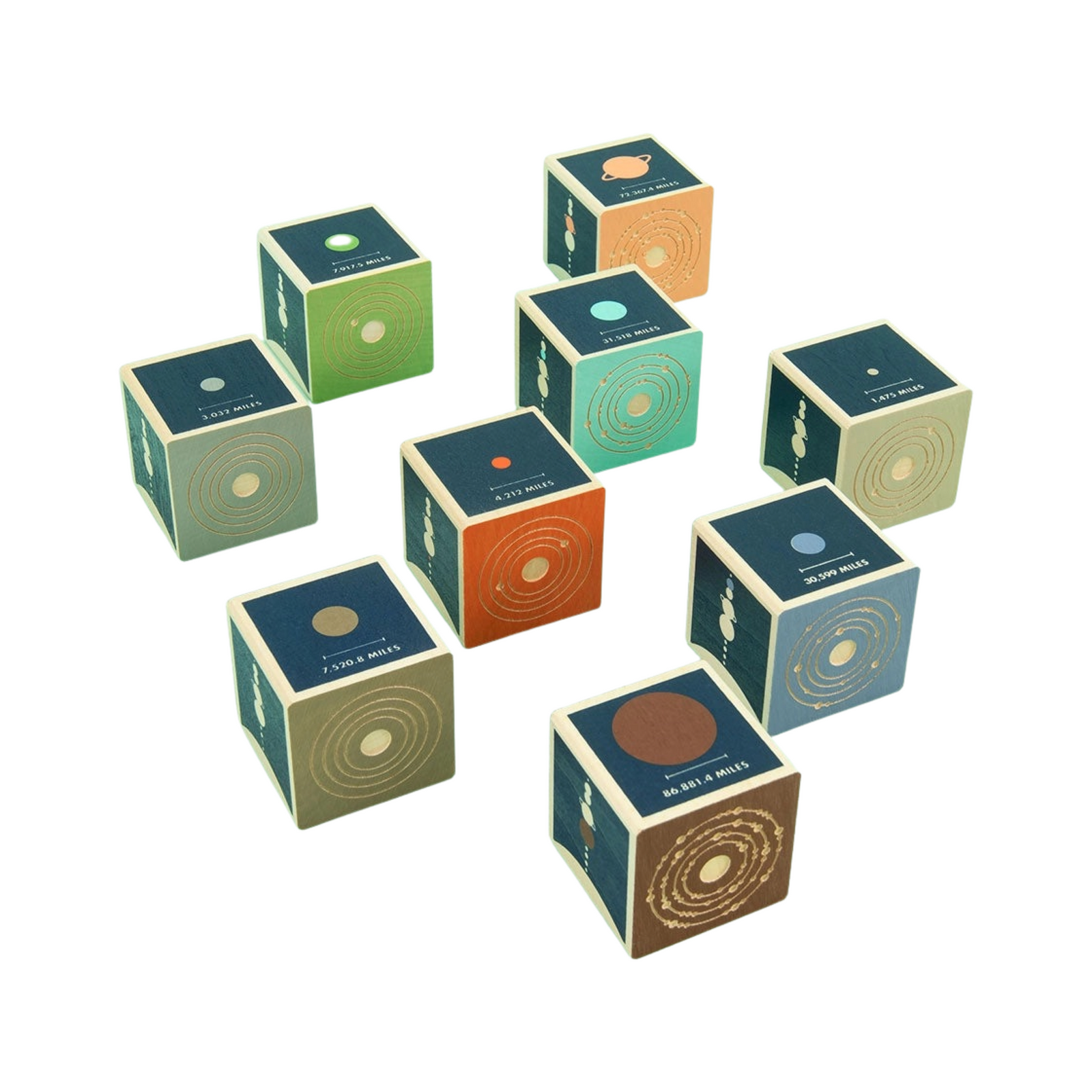 Planet Wooden Blocks