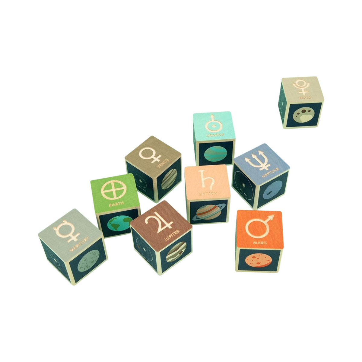 Planet Wooden Blocks