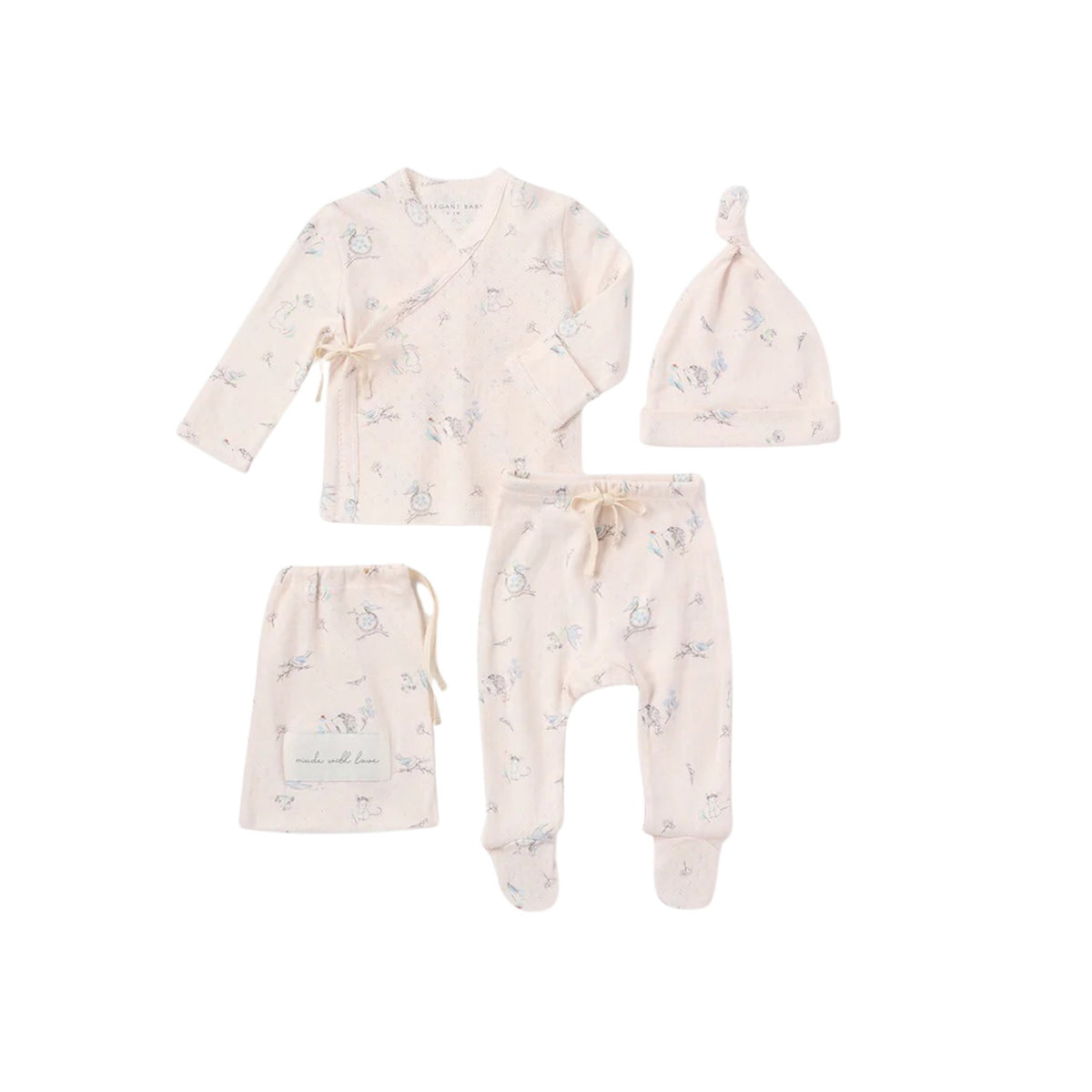 Meadow Mouse Organic Pointelle Layette Set