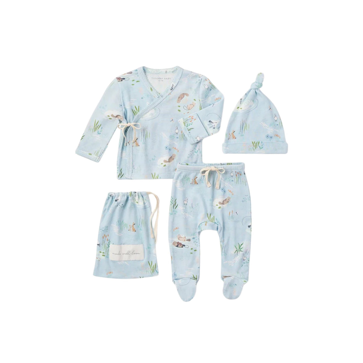 Otter Lake Organic Pointelle Layette Set