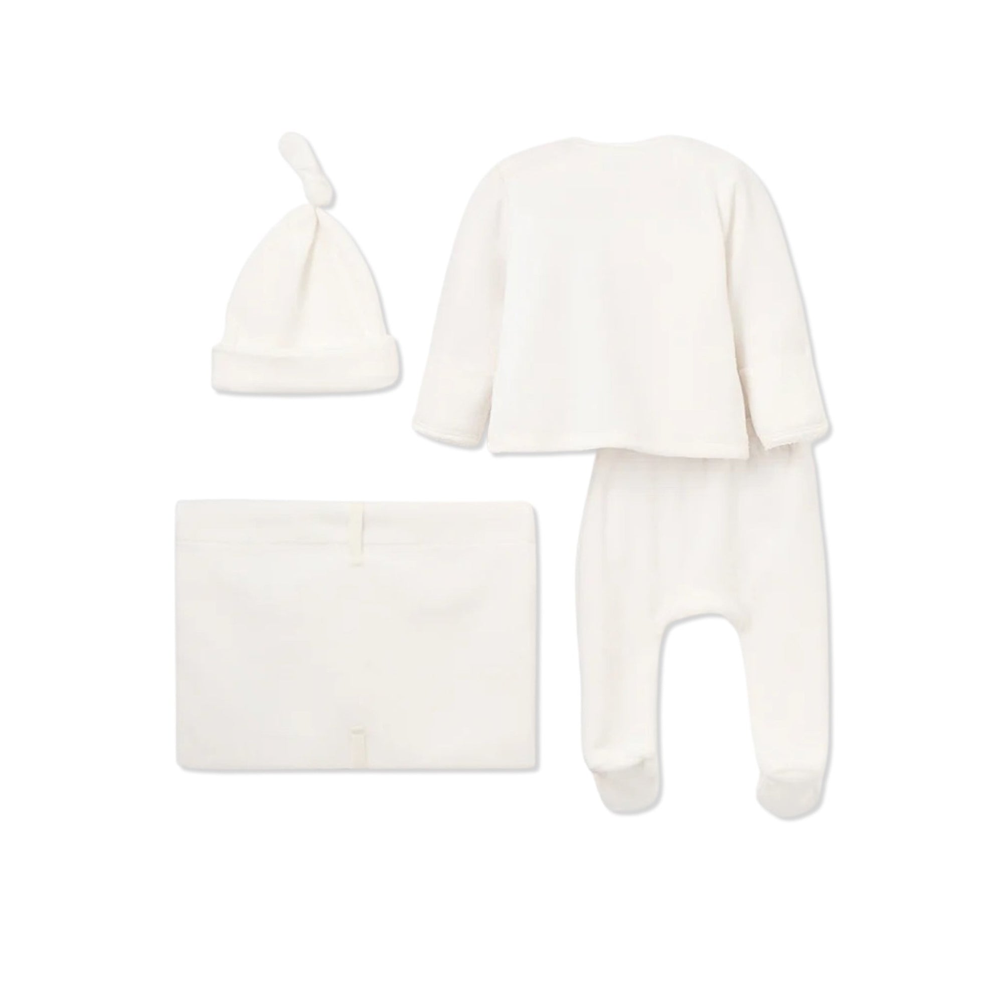 Whisper White Velour Layette Set