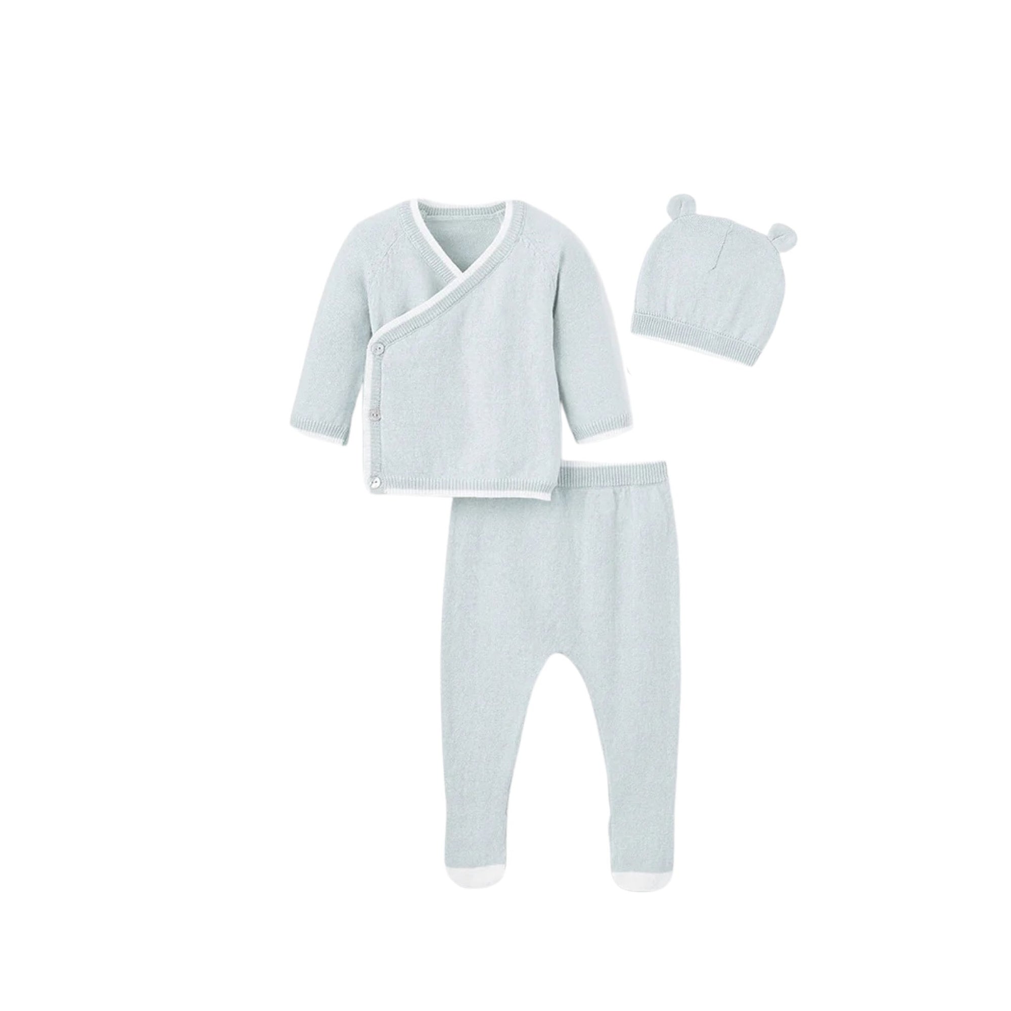 Blue Cashmere Baby Layette Set