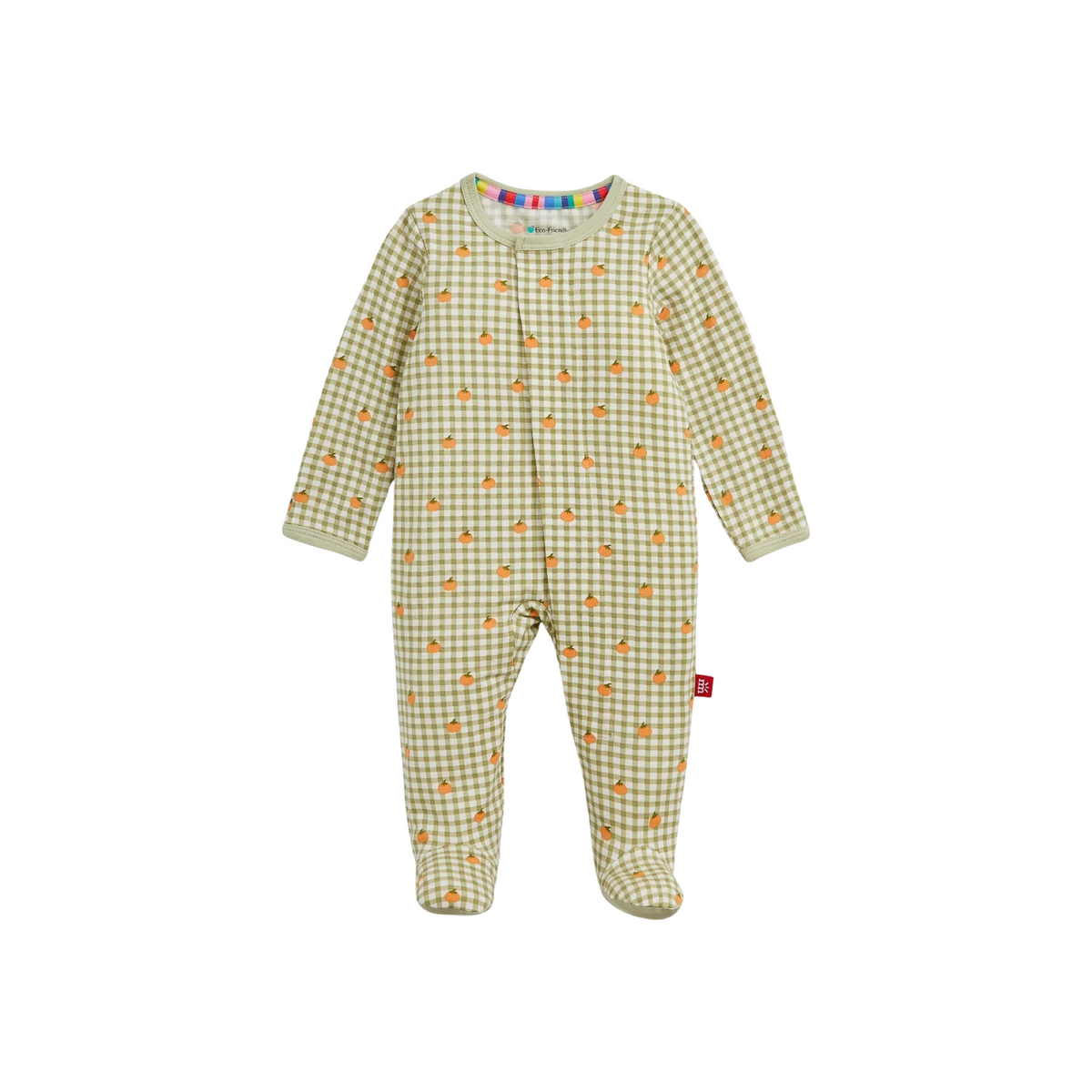 Pumpkin Plaid Magnetic Footie