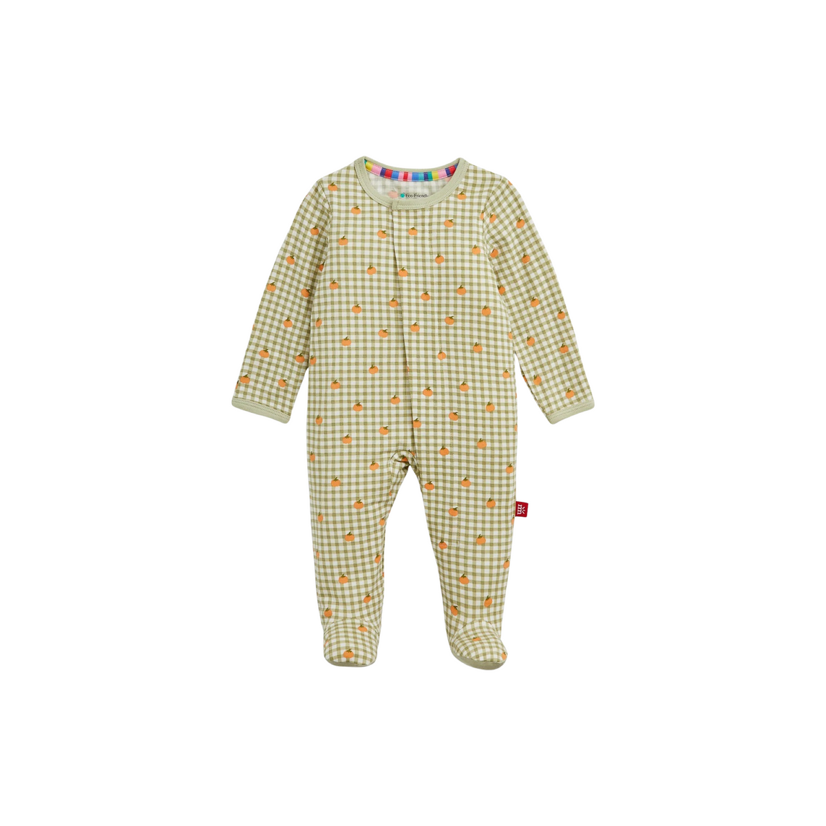 Pumpkin Plaid Magnetic Footie