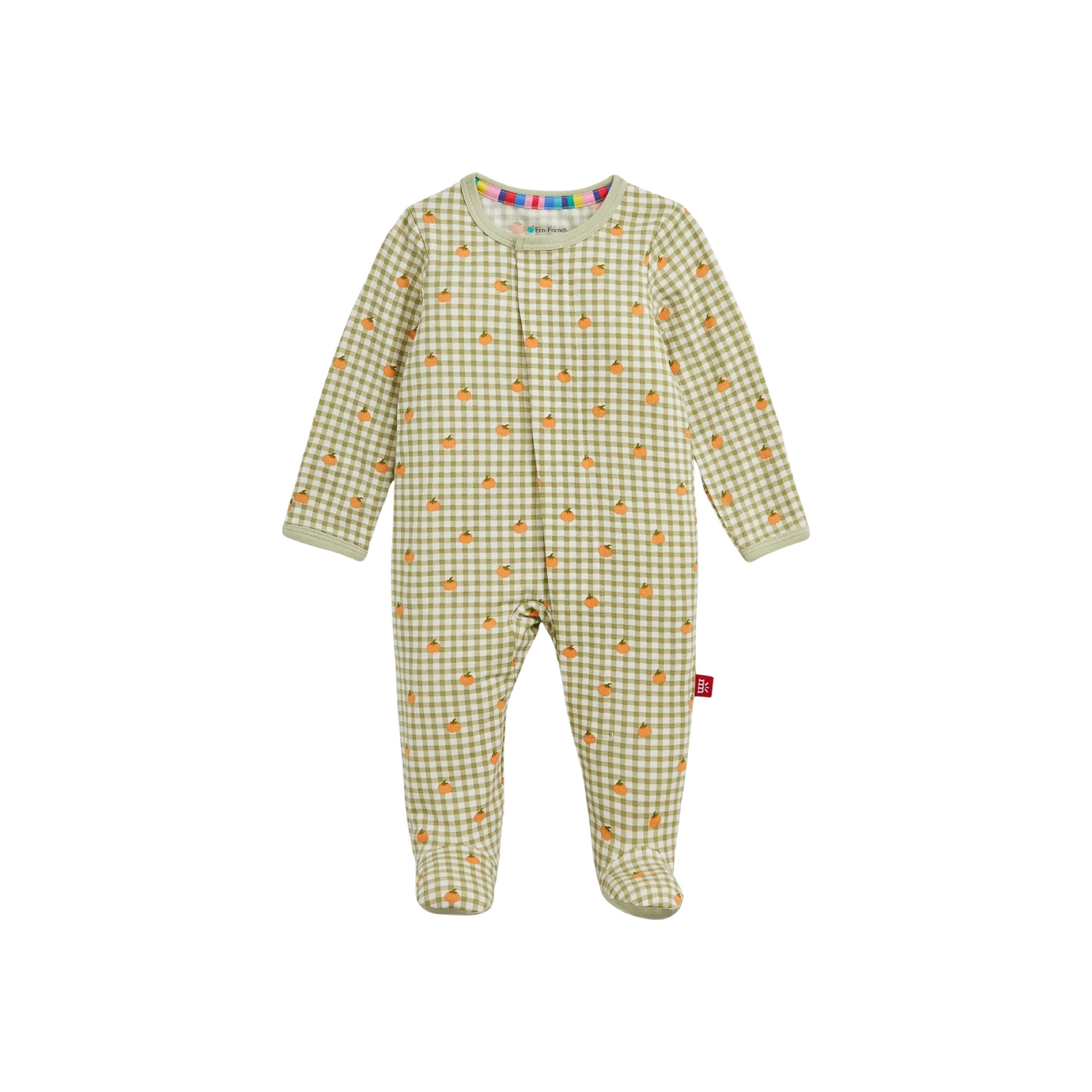 Pumpkin Plaid Magnetic Footie
