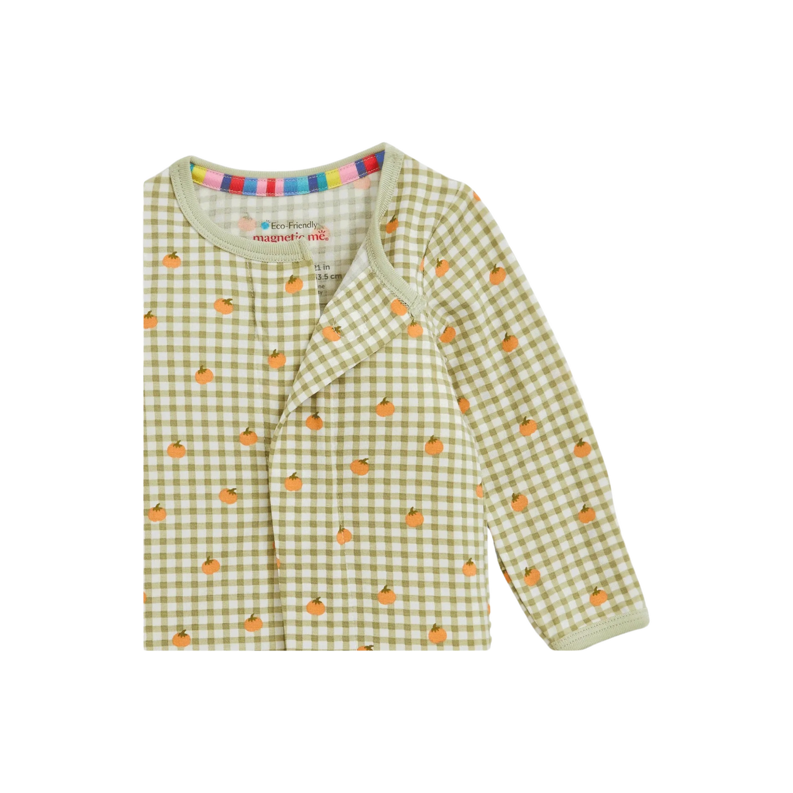Pumpkin Plaid Magnetic Footie