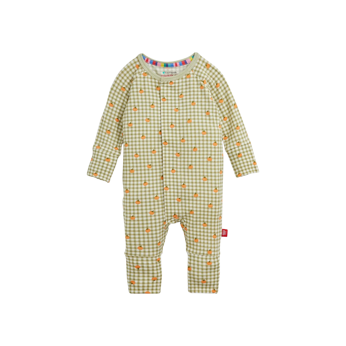 Pumpkin Plaid Magnetic Convertible Romper