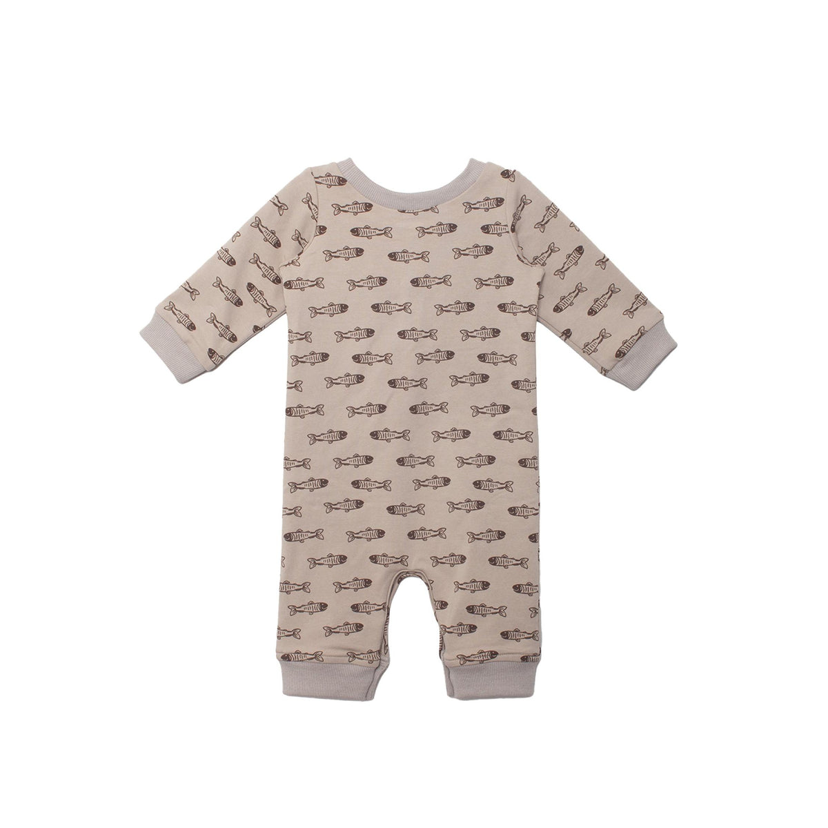 Isaiah Fish Print Baby Boy Romper