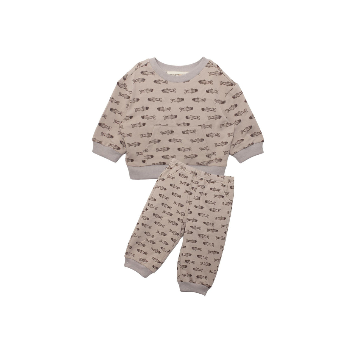 Isaiah Fish Print Toddler Boy 2-Piece Set