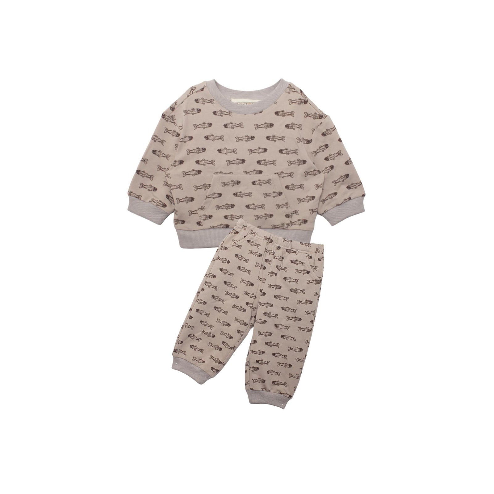 Isaiah Fish Print Toddler Boy 2-Piece Set