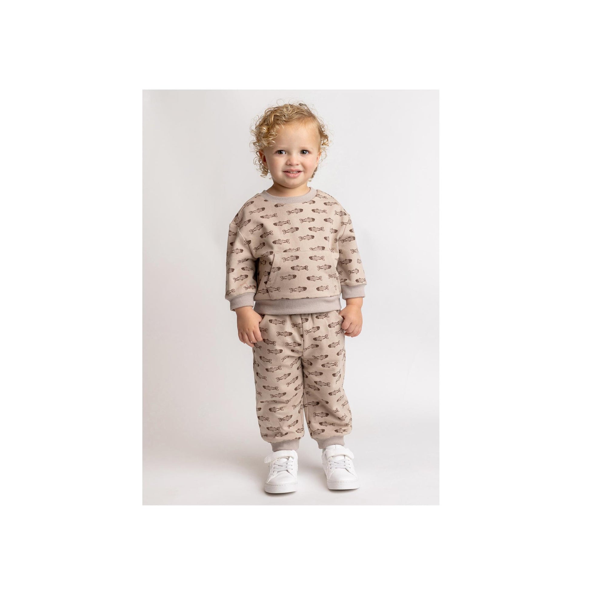 Isaiah Fish Print Toddler Boy 2-Piece Set