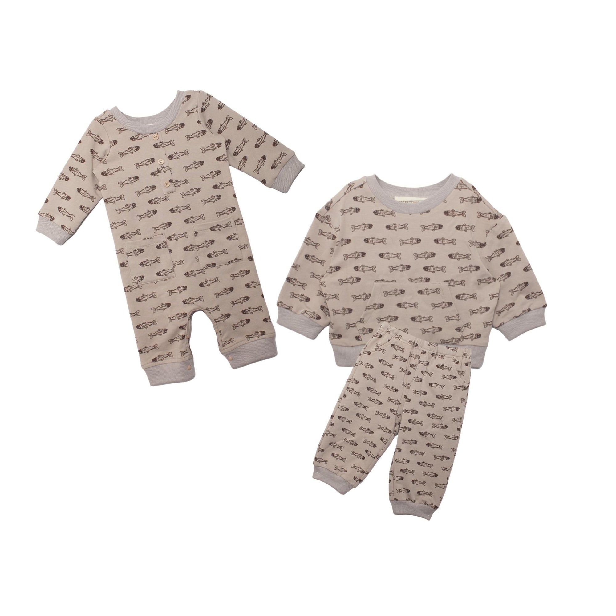 Isaiah Fish Print Toddler Boy 2-Piece Set