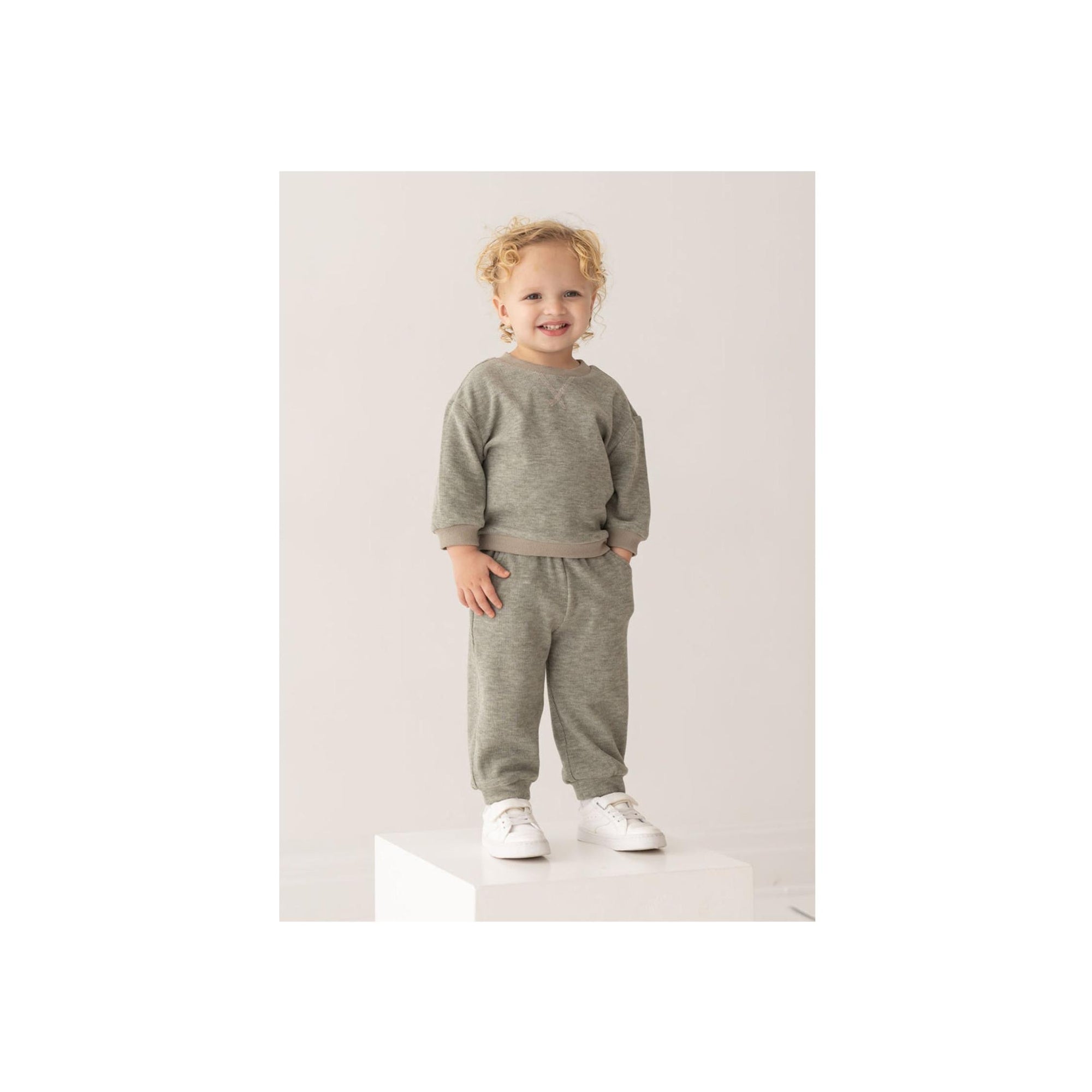 Miles Heather Green Toddler Boy 2-Piece Set