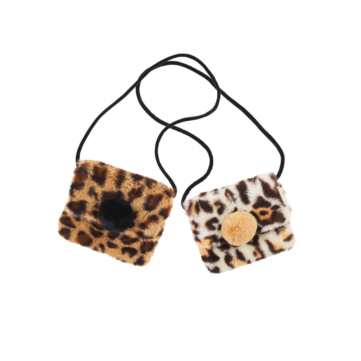 Leopard Pom Fur Handbag