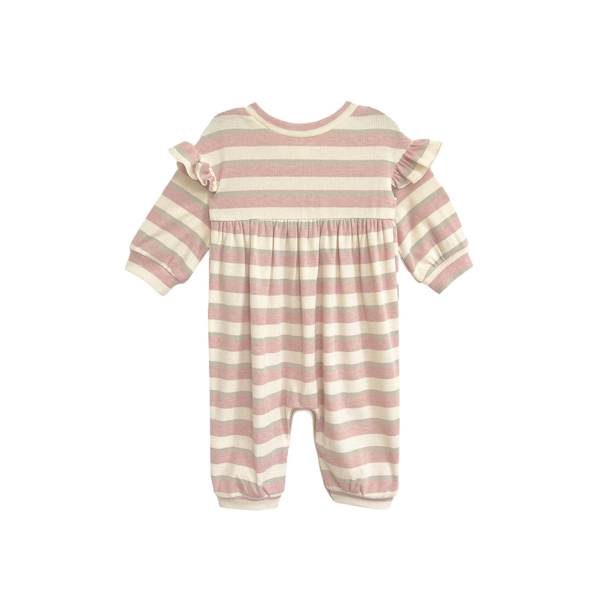 Candy Stripe Ribbed  Baby Girl Romper