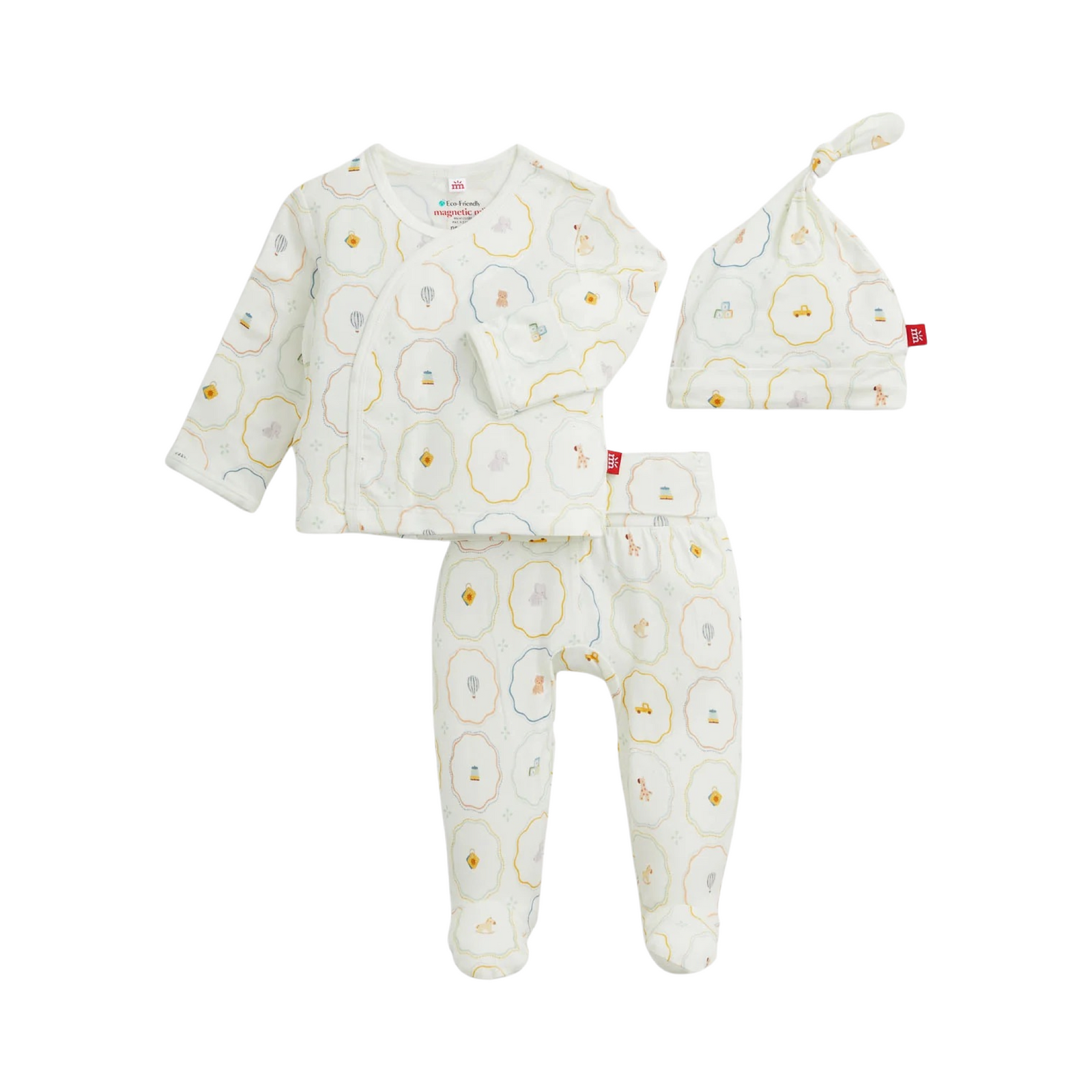 Newborn Nursery Magic Cream Kimono Set