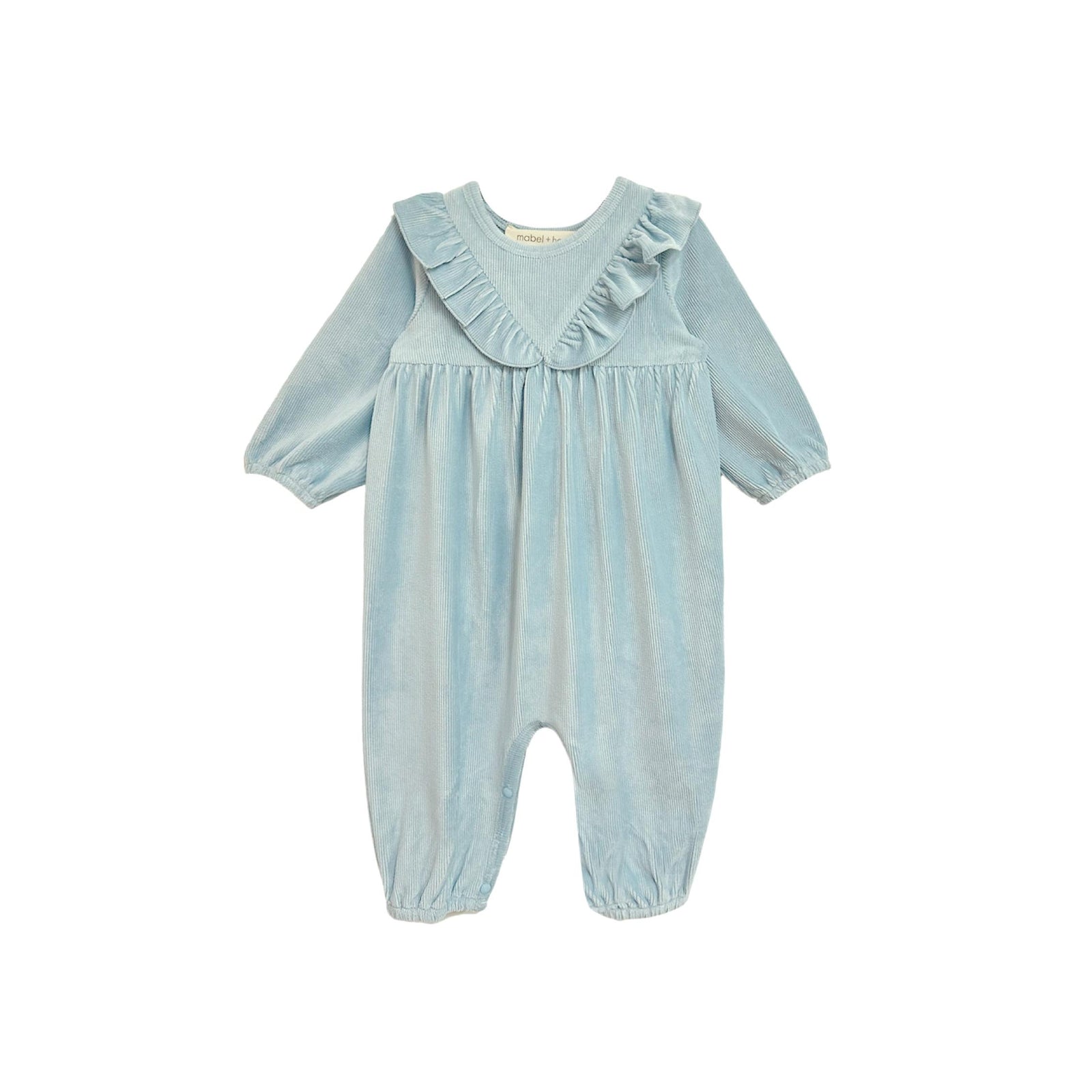 Blair Dusty Blue Baby Girl Corduroy Romper