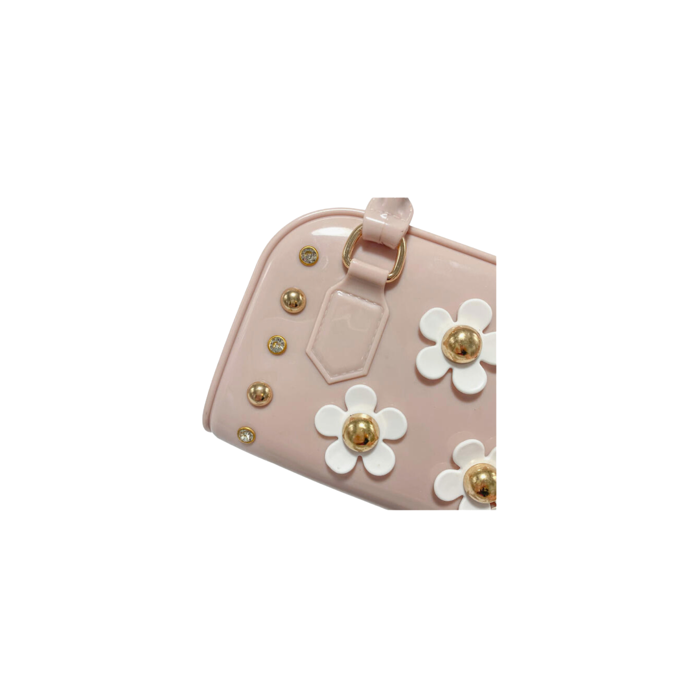 Floral Jelly Barrel Purse in Ivory and Apricot - Tadpoles and Tiddlers