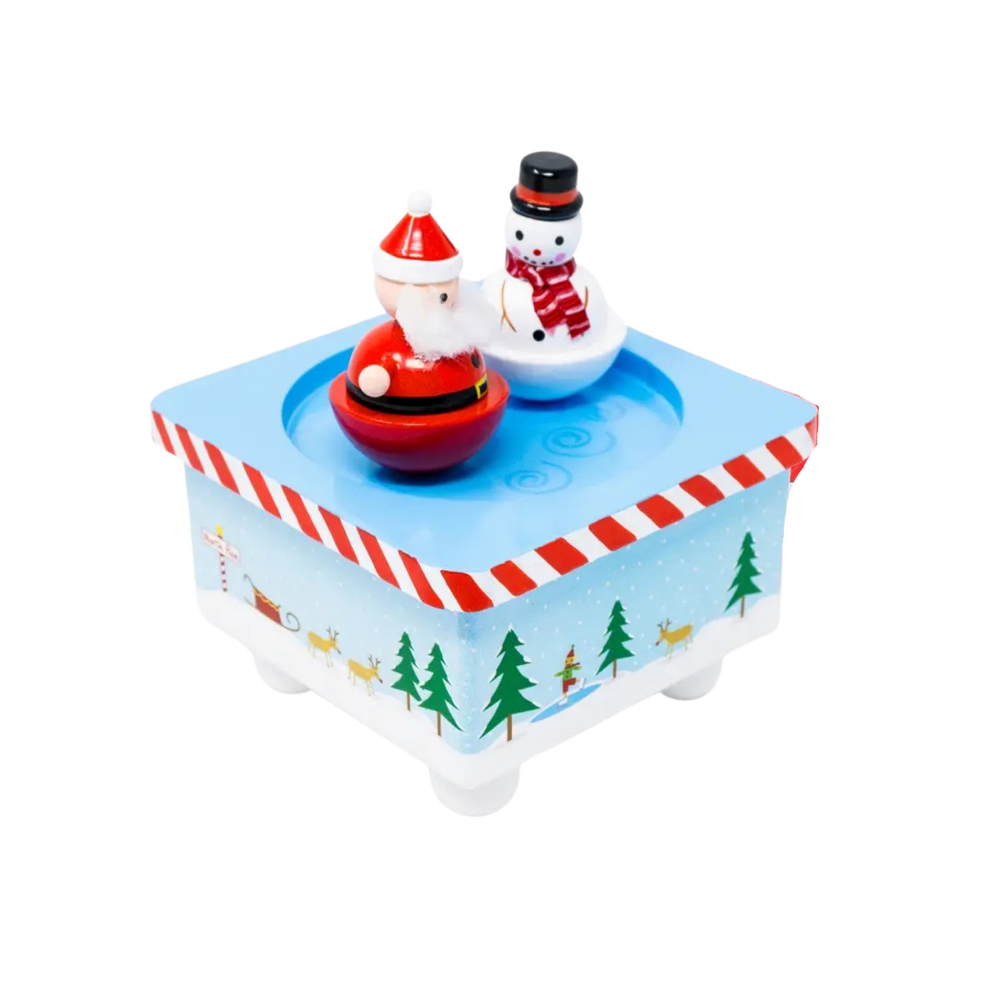 Dancing Santa & Frosty Christmas Music Box