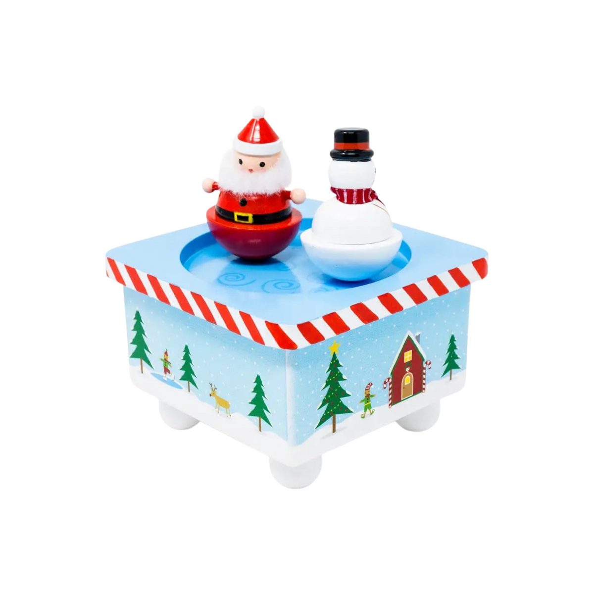 Dancing Santa &amp; Frosty Christmas Music Box