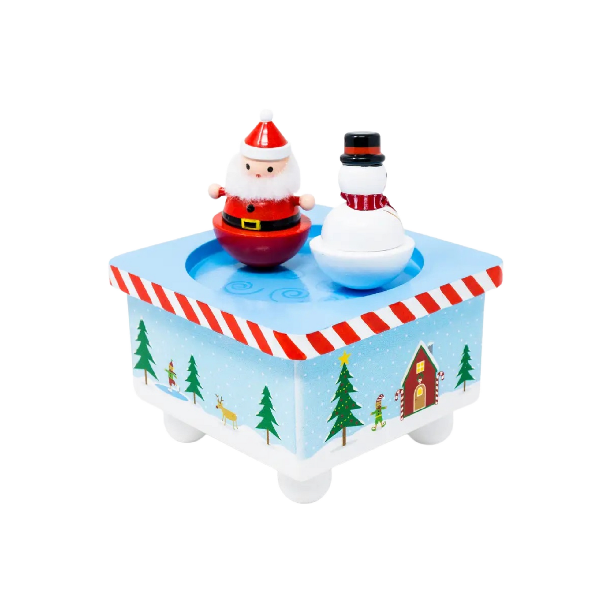 Dancing Santa & Frosty Christmas Music Box