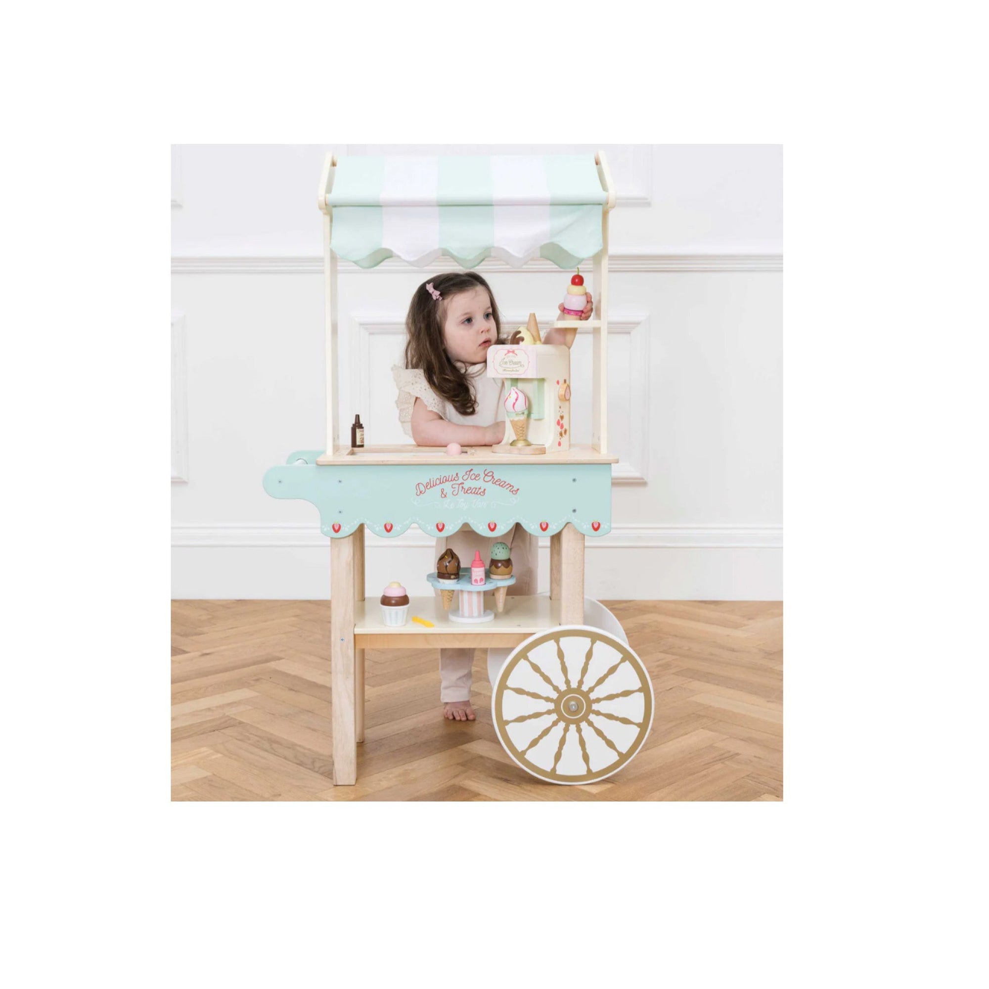 Wooden Ice Cream Trolley