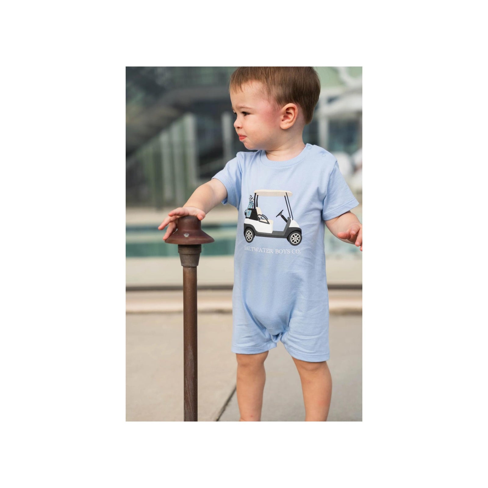 Golf Cart Short Sleeve Baby Boy Romper