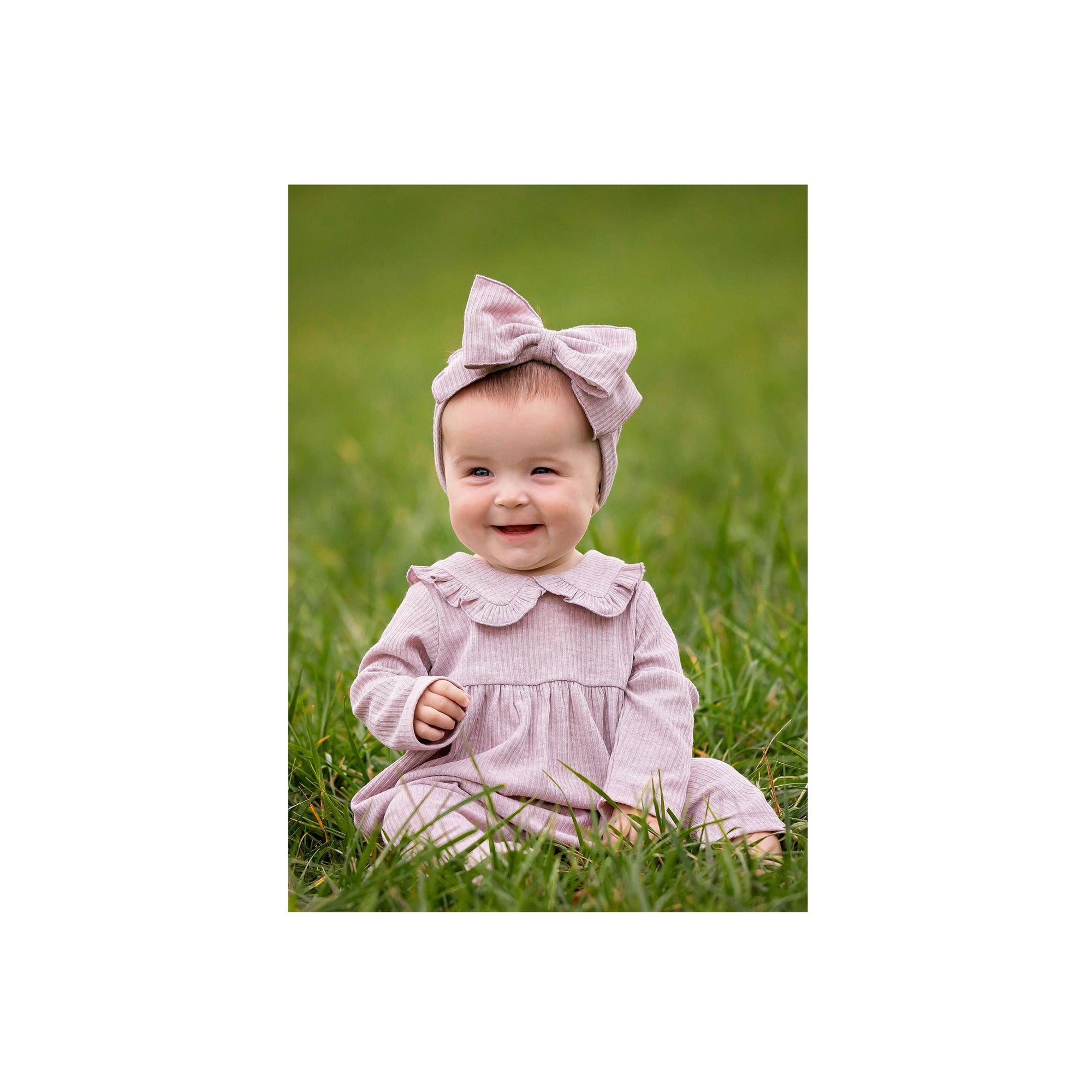 Pink Heather Baby Girl Romper