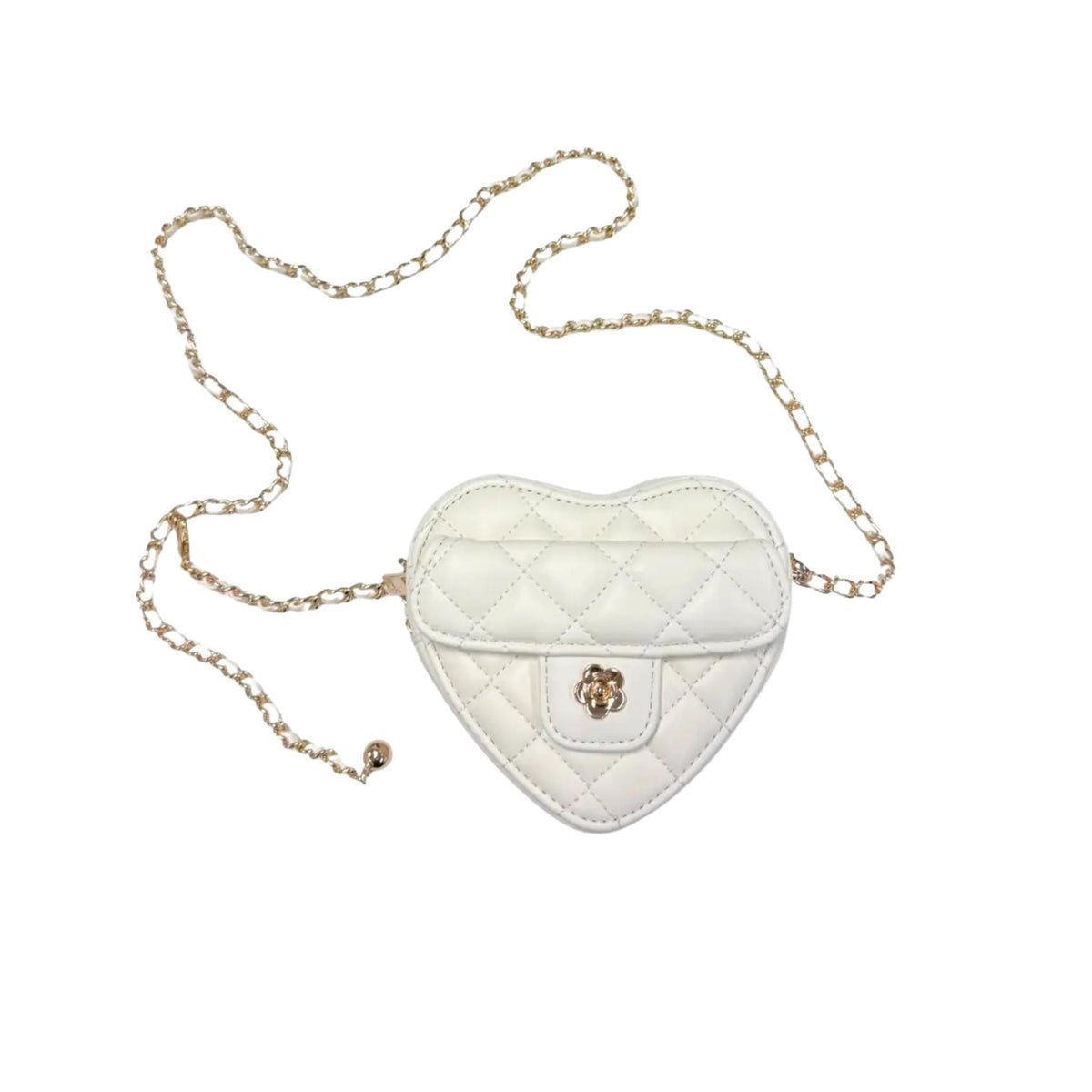 Quilted Cross Body Heart Purse