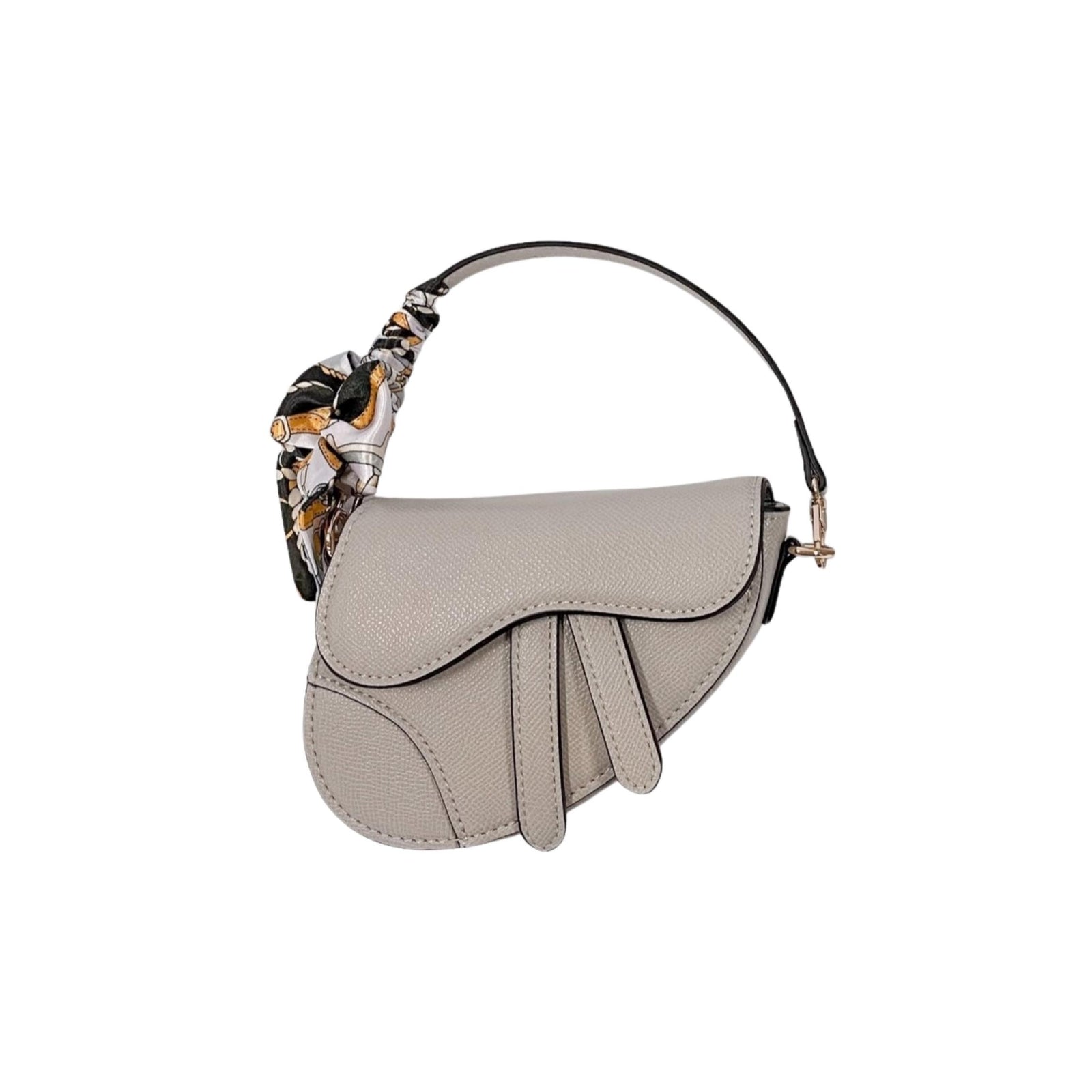 Grey Saddle Bag w/Scarf