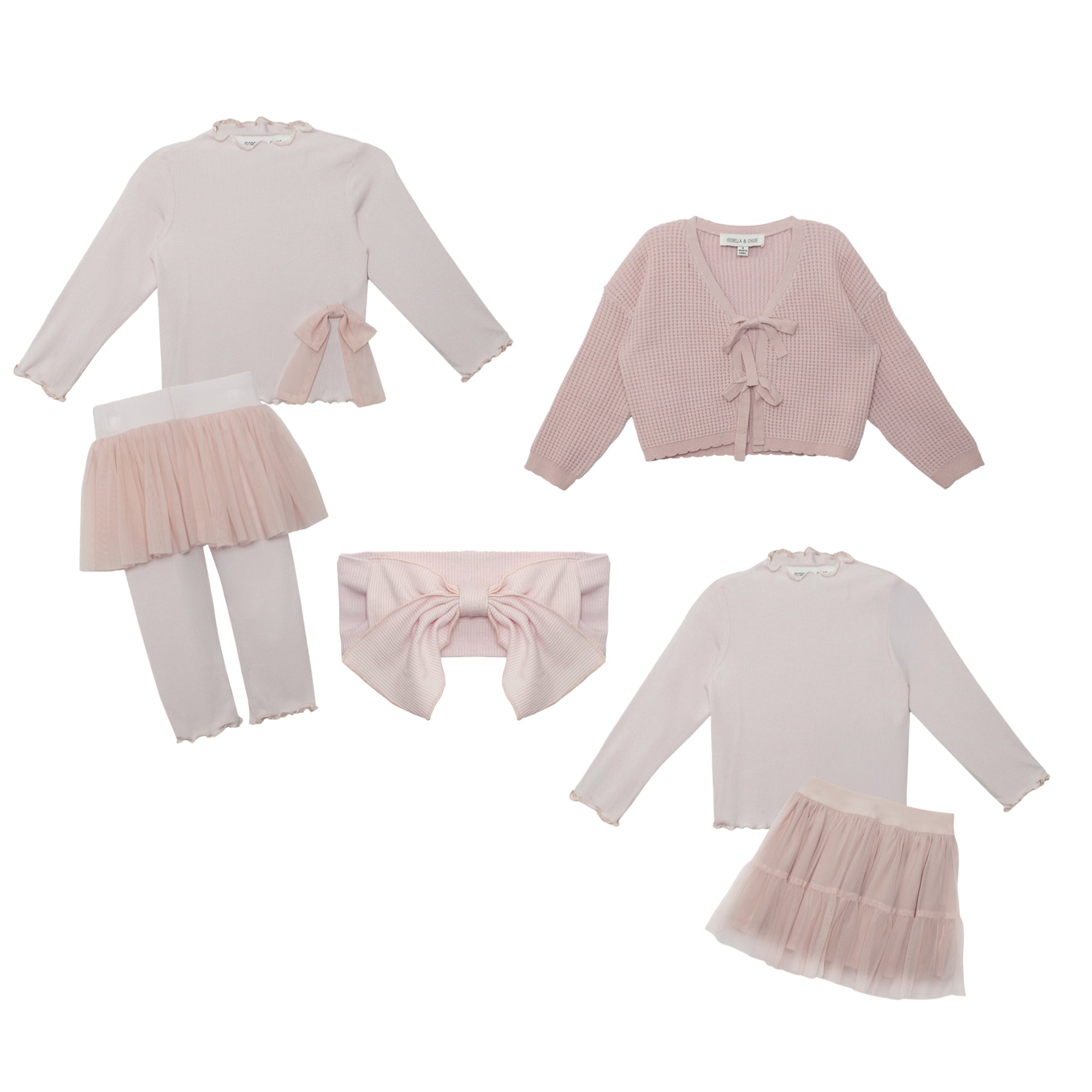 Ballerina Pink Front Tie Cardigan