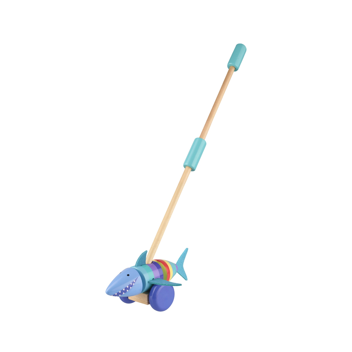 Shark Push Along Wooden Toy
