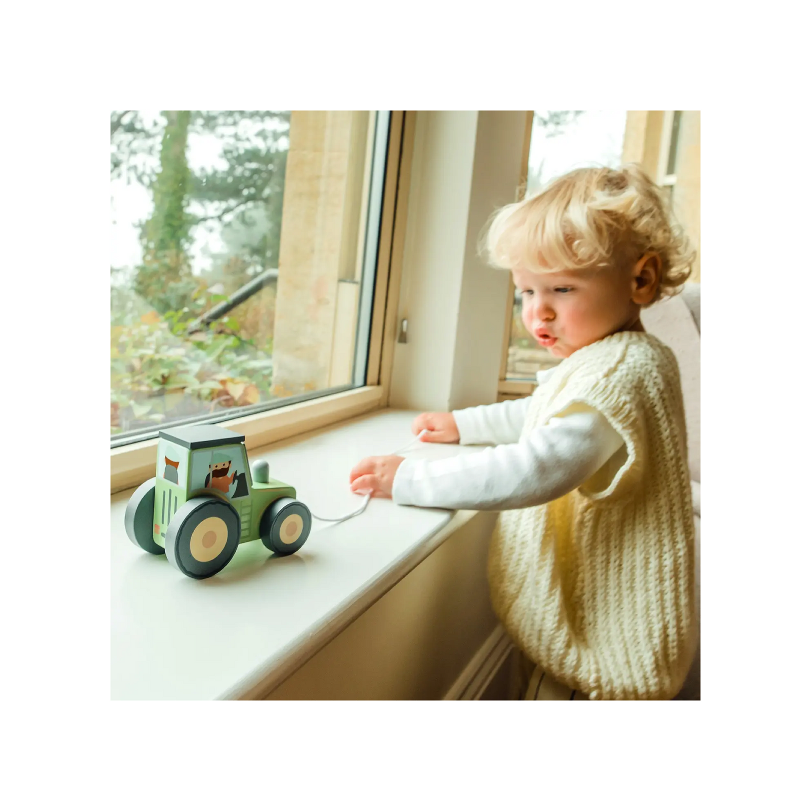 Tractor Pull Along Wooden Toy