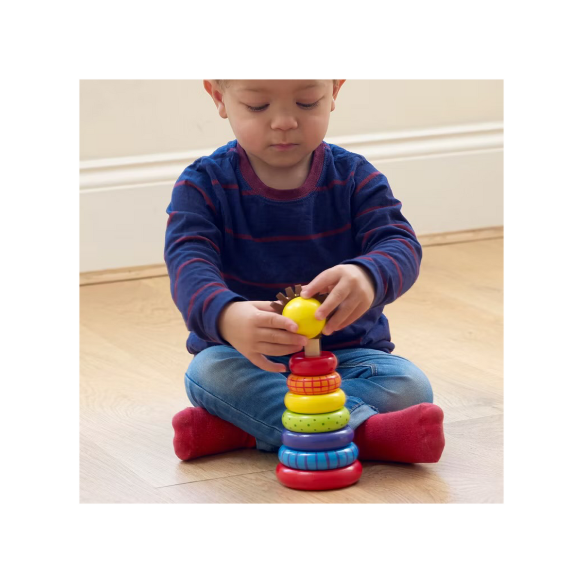 Lion Wooden Stacking Ring