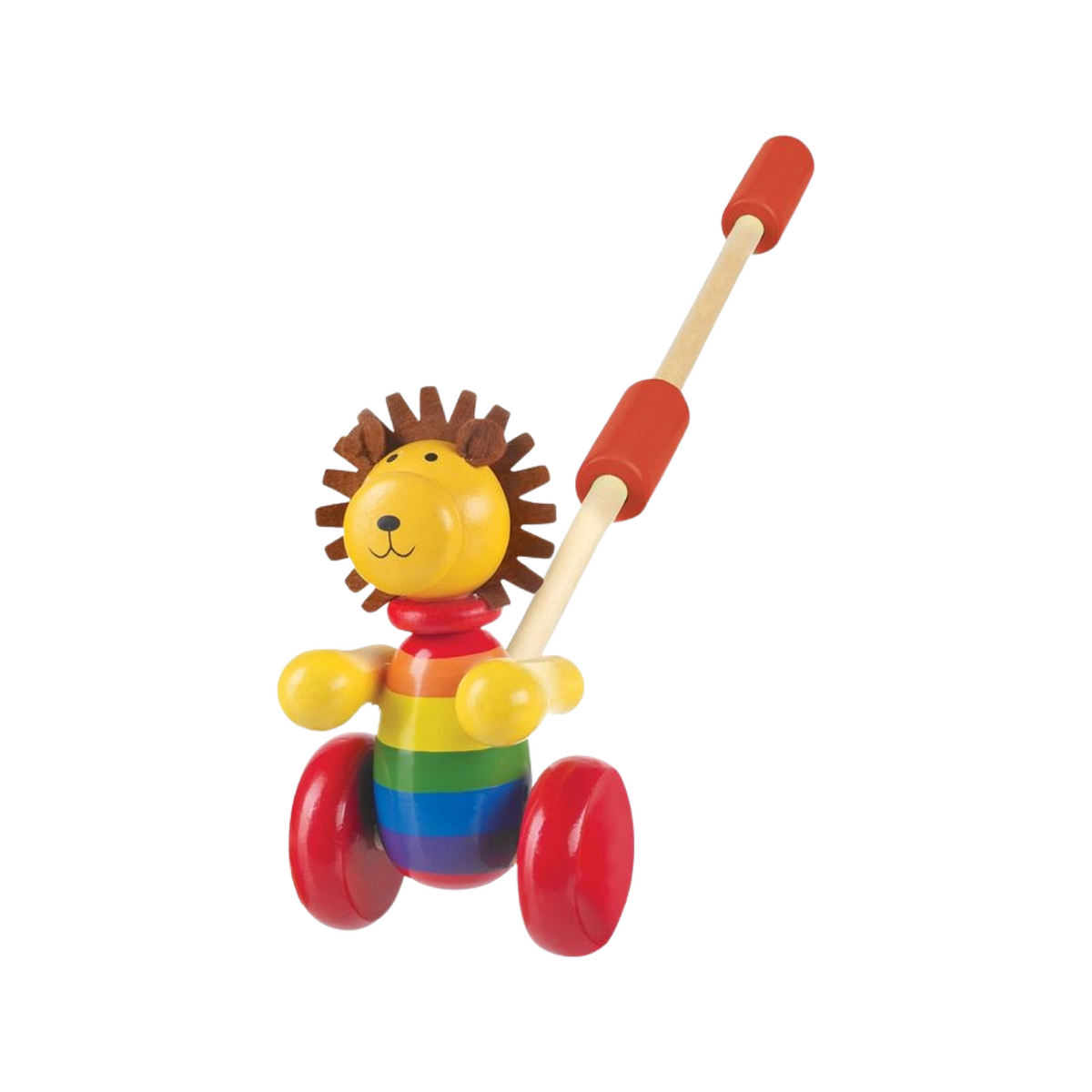 Lion Wooden Push Along Toy