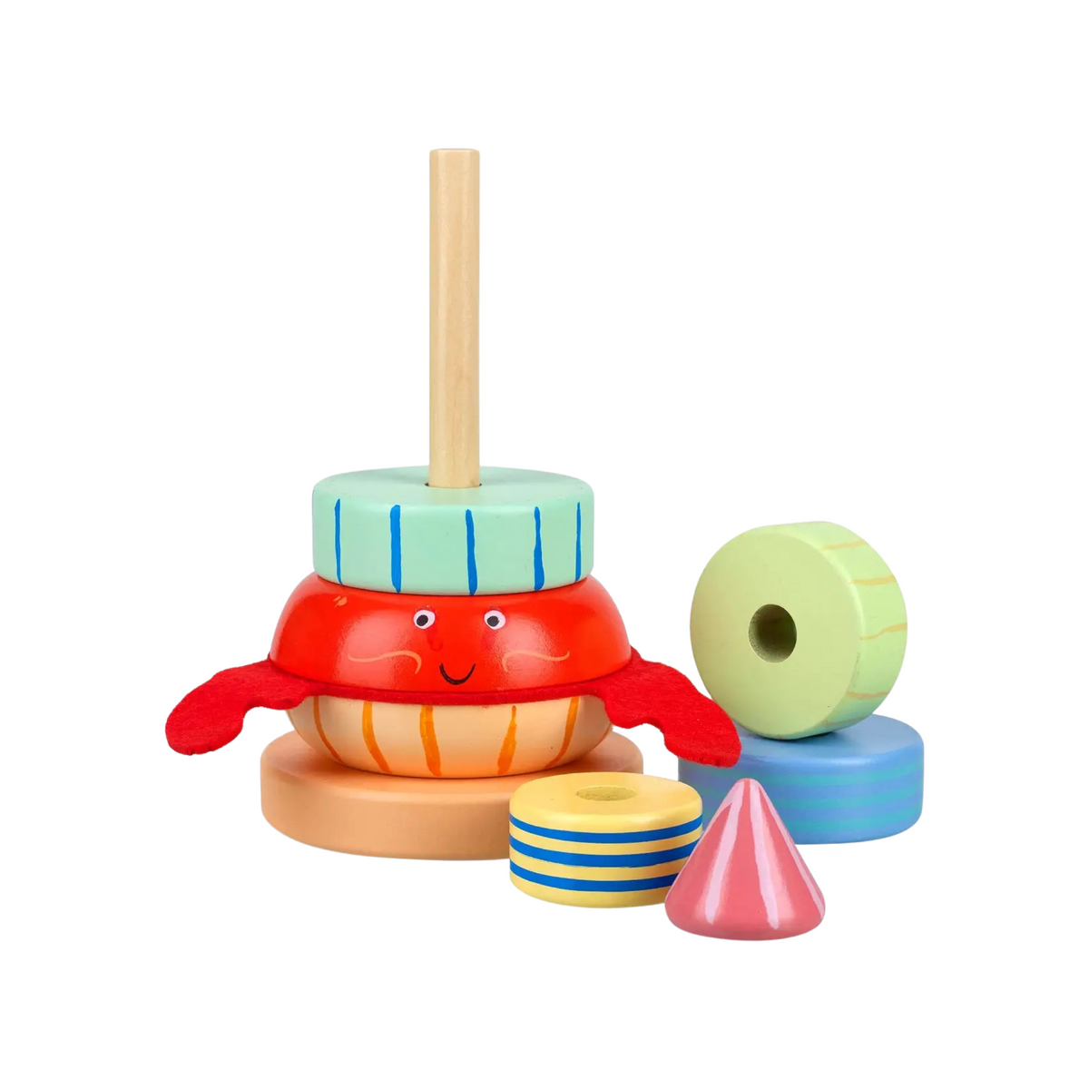 Hermit Crab Wooden Stacking Ring