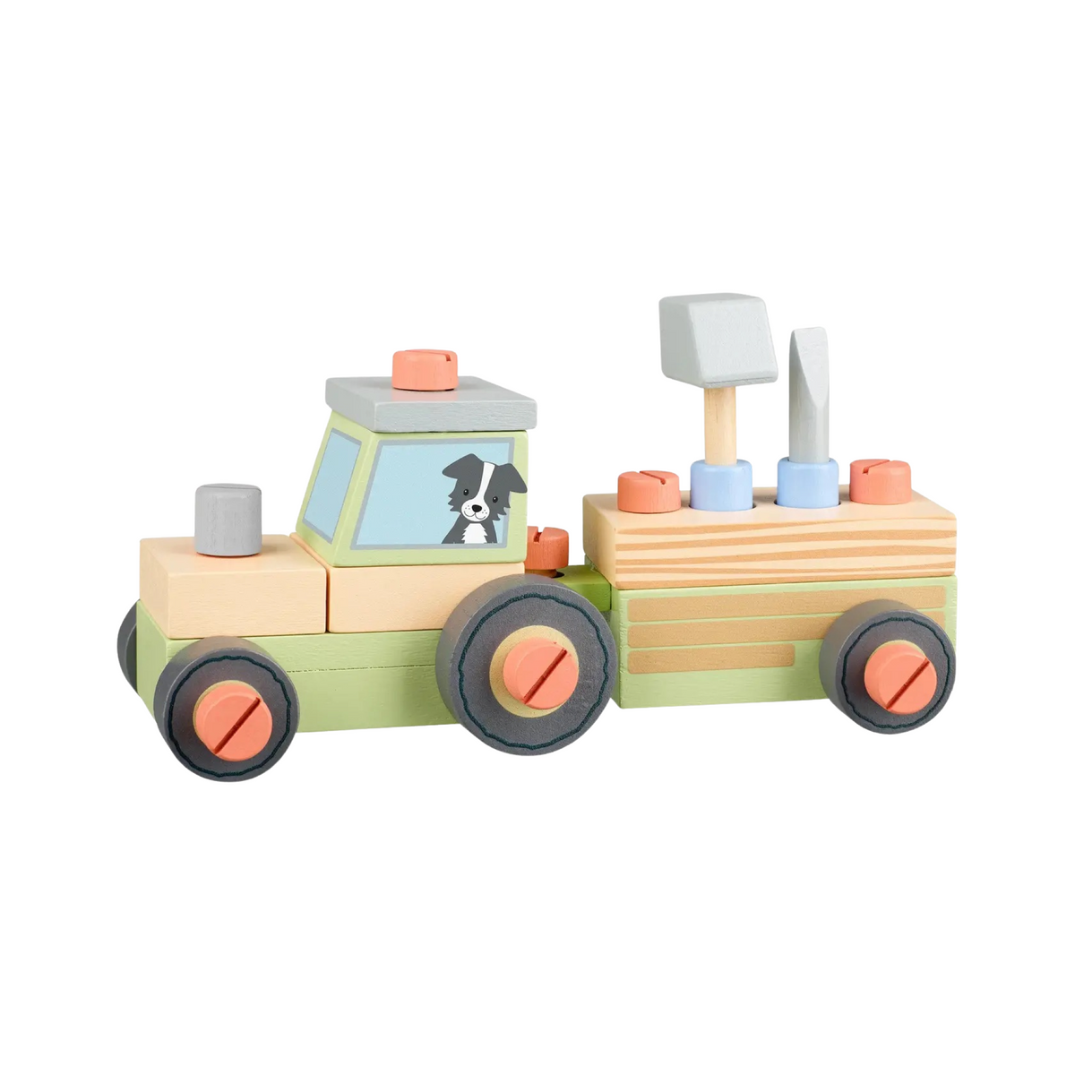 Buildable Wooden Tractor Toy