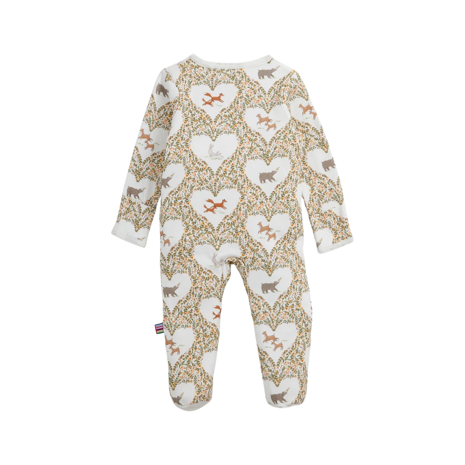 Animal Heart Organic Cotton Magnetic Footie