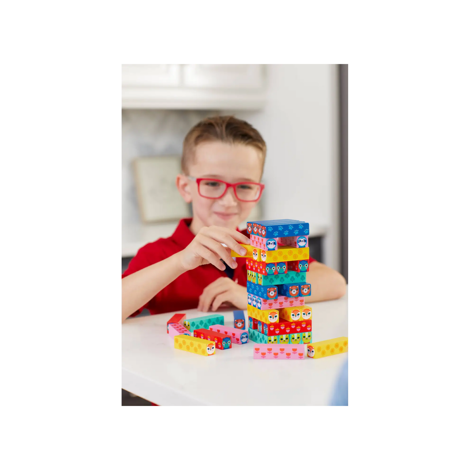Wild Wobble! Wooden Tumbling Tower