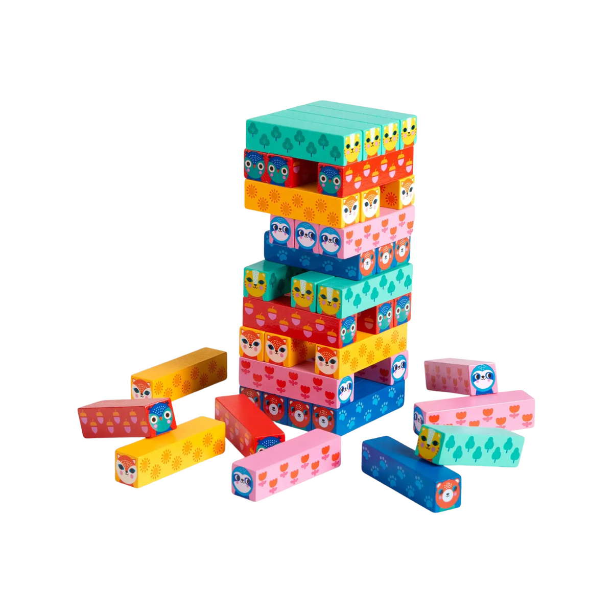 Wild Wobble! Wooden Tumbling Tower