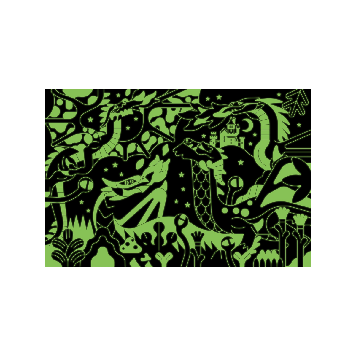Dragons 100 Piece Glow In The Dark Puzzle